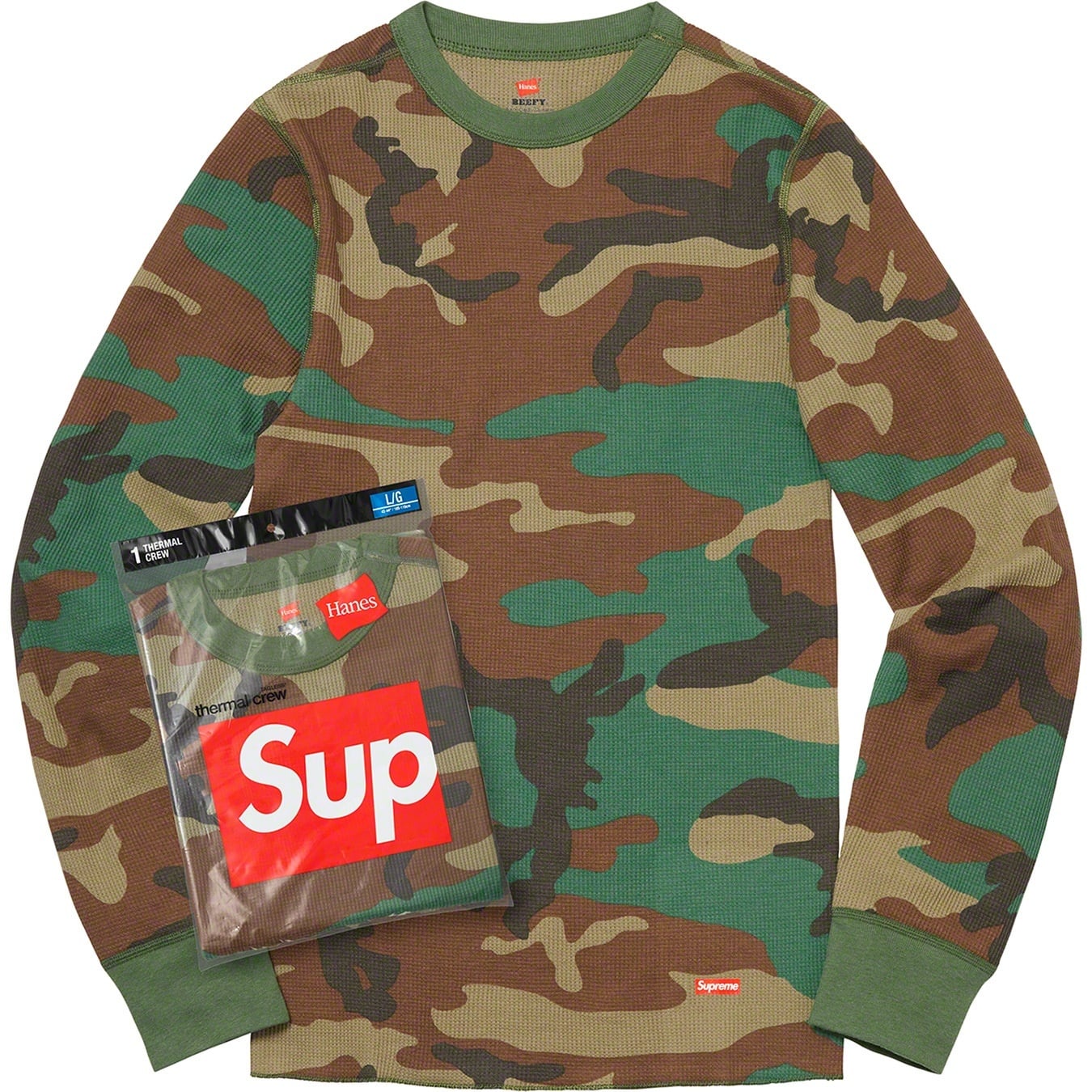 Supreme®/Hanes® Thermal Crew (1 Pack) view 2